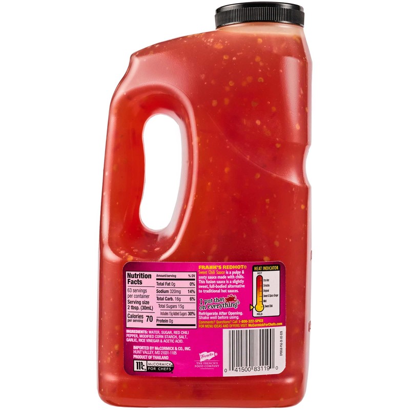 Frank's RedHot Sweet Chili Sauce, 0.5 gal - One Half