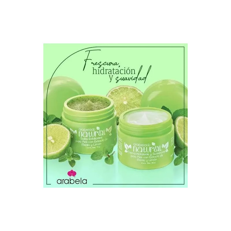 Sales Exfoliantes Pies Menta Y Limón Masajes Natural Arabela