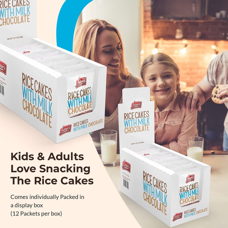 Lieber's Milk Chocolate Rice Cakes, Snack Pack, Gift Pack, Kosher