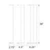 COMOMY 36" Tall Extentions for Pressure Mounted Pet Gate, 2.75",
