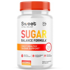 Sweet Vital Relief Capsules - Sweet Vital Relief Balance Formula Pills - All Natural SweetVital Relief Daily Healthy Sugar Support Supplement Advanced Ingredients for Wellness and Health (60 Capsules)
