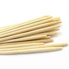 BambooMN 12 Inch 5mm Thick Semi Point Food Caramel Candy Apple Corn Dog Garden Bamboo Skewers, 100 Pieces