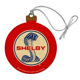 GRAPHICS & MORE Shelby Cobra Patriotic Logo Wood Christmas Tree Holiday Ornament