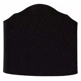 Upgradelights Black 6 Inch Wall Sconce Clip on Shield Lamp Shade with scalloped design