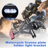 LYPPUL Motorcycle Number Plate Holder, Universal Number Plate Holder, Adjustable