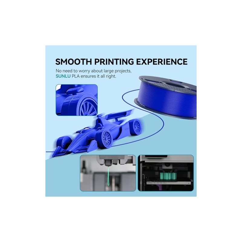 SUNLU PLA 3D Printer Filament PLA Filament 1.75mm, Neatly Wound