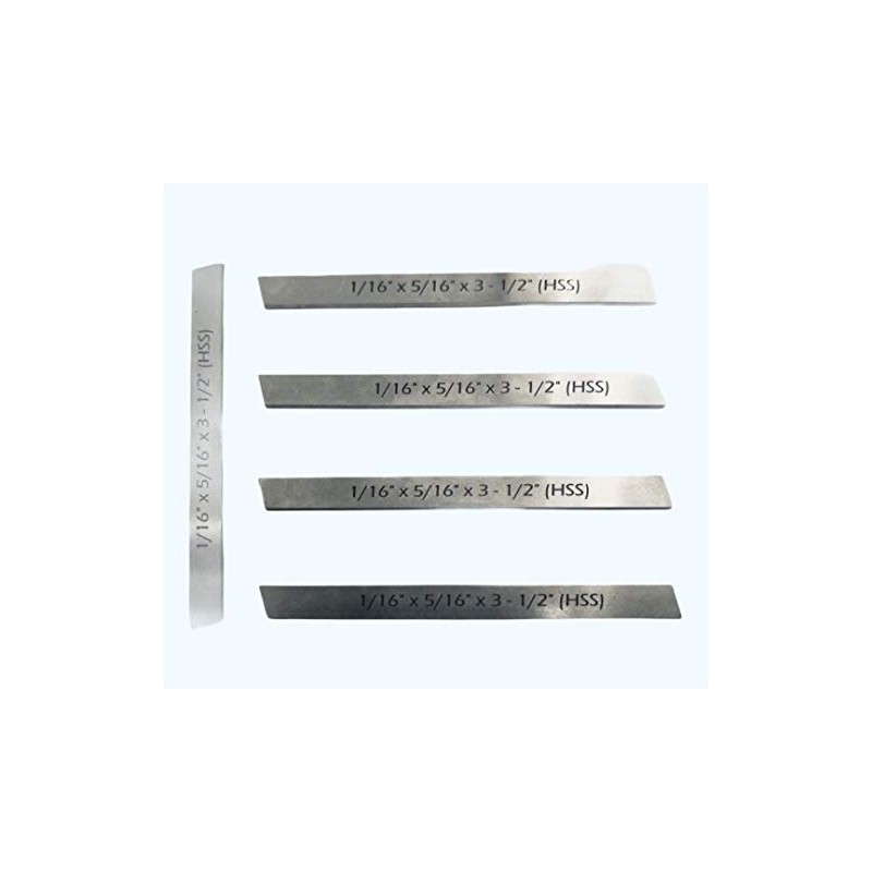 Set of 5 HSS Blades 1/16" X 5/16" X 3.5"