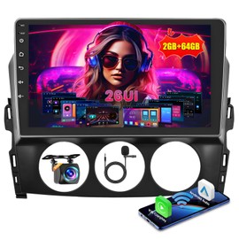 Inefala [2G+64G] Android 15 Car Stereo for Mazda MX-5 Miata 2006-2015 with Wireless Carplay Android Auto, 9 Inch HD Touch Screen Car Radio with GPS WiFi Bluetooth FM/RDS EQ SWC 26UI Backup Camera MIC