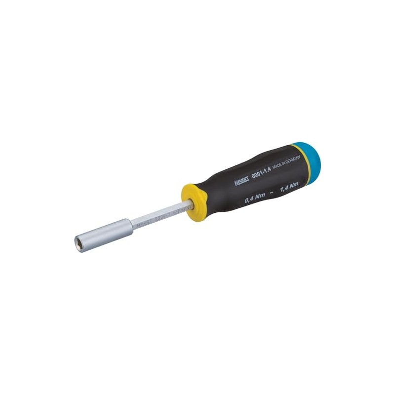 HAZET Drehmoment-Schraubendreher 6001-1.4/3 I Einsteck-Bithalter mit 1/4 Zoll Abtrieb I