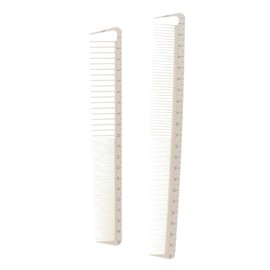 Professionelles Haarschneide-Set, Salon-Haarstyling-Maßkämme, Anti-Friseur-Kämme, Styling-Werkzeuge, Weiß, 2 Stück