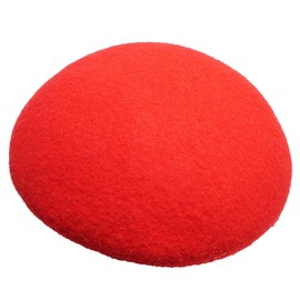 Lawliet Women Elegant Solid Circle Wool Felt Fascinator Base Millinery Craft Fashion Pillbox Hat (Red)