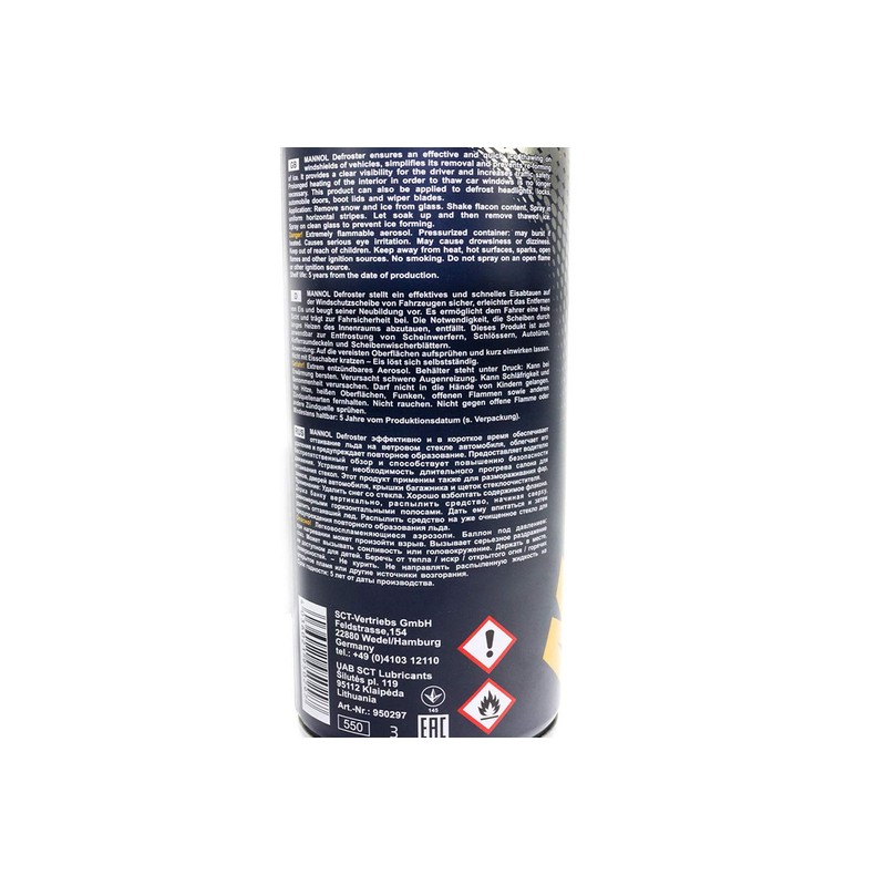 MANNOL Defroster Windscreen De-Icer 450 ml