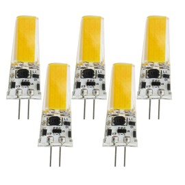 Klgeivb G4 LED Light Bulbs Lighting, 5W Equivalent to 50W, Bi-pin LED Bulb Silicone G4 LED Bulbs (Warm White, 12V-24V)