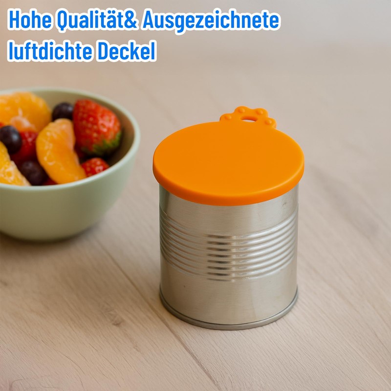 EMMALOUISESMITH 4 Stück(4 Farben) Bunt Tierfutter-Dosendeckel,Universal-Silikon-Dosendeckel, Silikon Deckel für Tierfutterdosen,