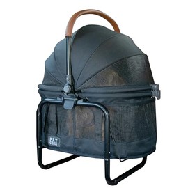 Pet Gear No-Zip View 360 Pet Carrier & Car Seat with Booster Seat Frame for Small Dogs & Cats, Mesh Ventilation, Push Button Entry, No Tools Required, Onyx