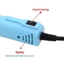 mofa Embossing Hot Air Pen, Mini Heat Gun, Shrink Pen with Stand for DIY Embossing and Drying Paint, Multipurpose Electric Heating Nozzle, 150W 230V (Blue)