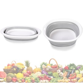 Collapsible Washing up Bowl, 4L Folding Hand Wash Basin Portable Washbasin Multipurpose Outdoor Travel Basin Bucket for Kitchen Camping Caravans