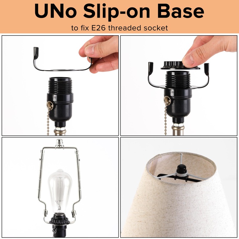 GO&SO 7 8 9 10 inch Adjustable Lamp Harp Holder