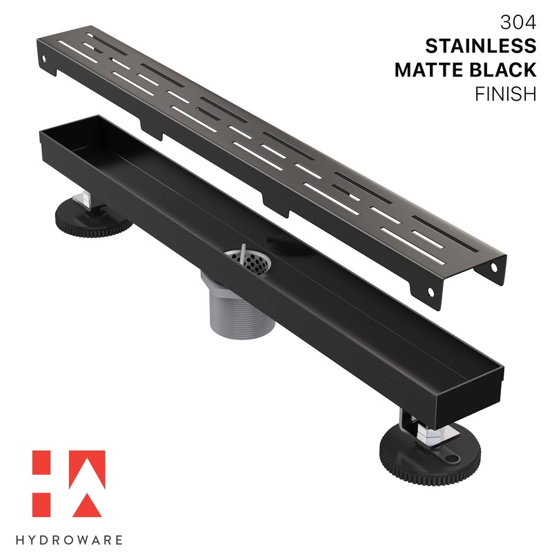 Hydroware Linear Shower Drain - Stainless Steel Rectangular Shower Floor