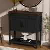 ChooChoo Farmhouse Console Table, Entryway Table with Storage Shelf, Coffee