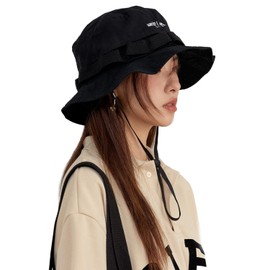 Clakllie Breathable Fishing Hat UV Protection Outdoor Safari Hiking Camping Hat Solid Color Bucket Hats for Men and Women