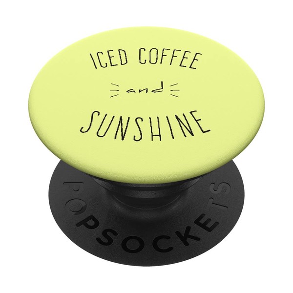 Iced Coffee and Sunshine Summer Funny PopSockets Swappable PopGrip