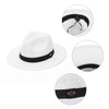 GEMVIE Panama Hat Men Women Wide Brim Straw Hat Fedora