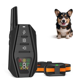 Small Dog Shock Collar for Small Dogs 5-15lbs, Ultra-Dog Training Collar with 3300Ft Remote Range,3 Training Mode Beep,Vibration,Shock, Waterproof Bark Collar (Black-Orange)