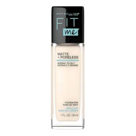 MAYBELLINE Base Maquillaje Fit Me Matte Rich Tan + Poreless 30ml, matifica y controla el brillo, tiene FPS 22