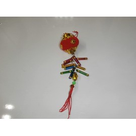 Vietnamese New Year Decorative Plastic Hanging Lantern with Firecracker 2" Size (lồng đèn treo tết)