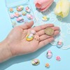 Stiesy 20Pcs Resin Flower Flatback Cabochons Flower Slime Charms Opaque