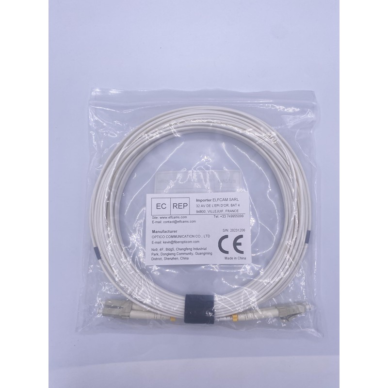 Elfcam® - 1m LC/UPC to LC/UPC OM3 Multimode Duplex 50/125um