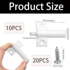 10 Pcs Soft Close Dampers, with 20 Pcs Stainless Steel Screws, Built-in Elastic Design Soft Close Hinges,Damper for Kitchen Cupboards Reduces Damage for Kitchen Cabinets, Wardrobe Doors, Furniture