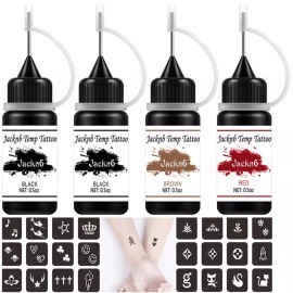 Unbranded Kit de tatuagem temporal de tinta a mano alzada, semipermanente, gel Jagua