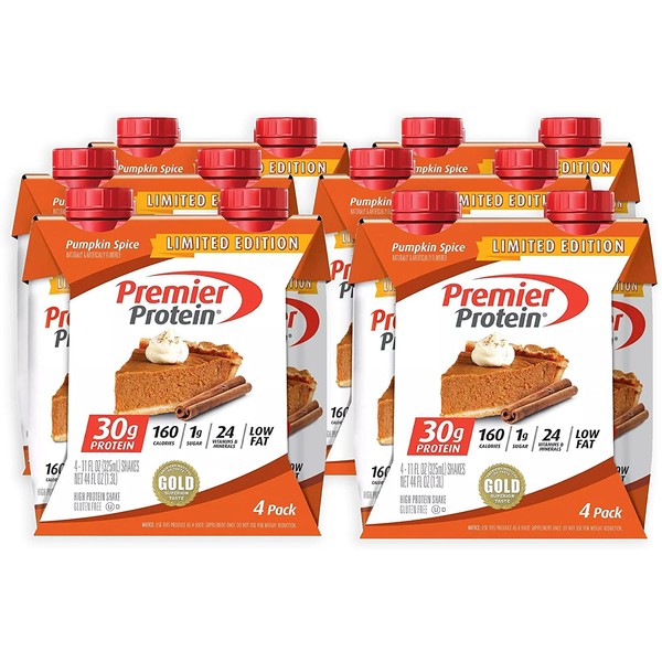 Premier Protein 30g Protein Shake, Pumpkin Spice, 11 Fl Oz, Pack of 24