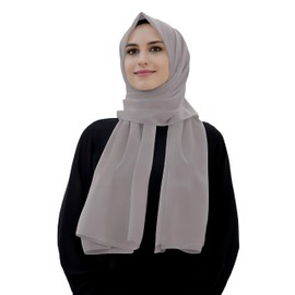 Lina & Lily Medina Silk Hijab Headscarf Scarf for Muslim Women, Mink