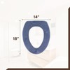 Soft Toilet Seat Cover - Plush, Thick Fabric Toilet Seat