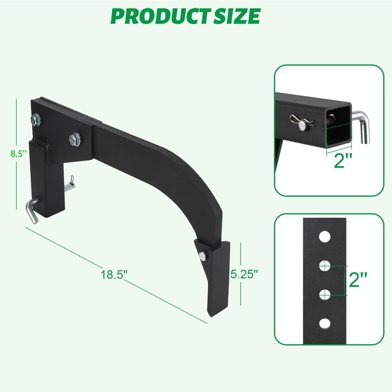 Garvee Hitch Mounted Ripper, 18'' Shank Middle Buster Plow for