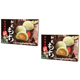 Japanese Mochi Sweet Rice Dessert (2 PACKS, COCONUT PANDAN MOCHI)
