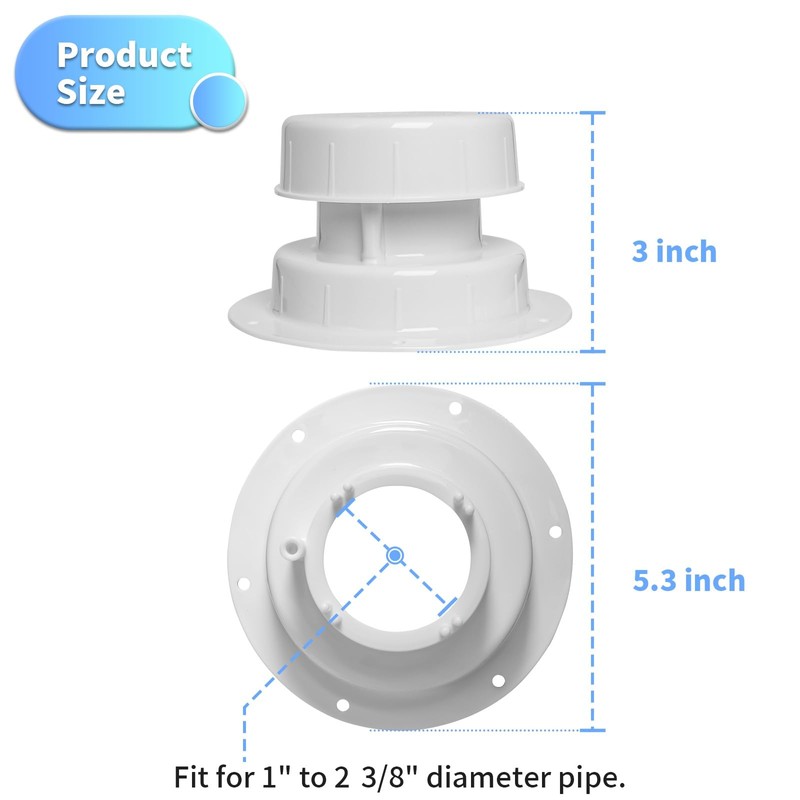 RV Plumbing Vent Caps - Camper Vent Cap Replacement Kit