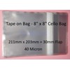 celloexpress Tape on Bag 8" x 8" - 211mm x