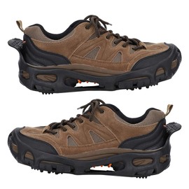 BORDTRACT 1 Pair of Climbing Spikes Crampons Universal 24 Teeth Non-Slip Ice Cleats Shoe Grips Spikes Cleats Crampons for Fishing, Hunting, Jogging, Hiking, Snow Shovelling (L:39-42)