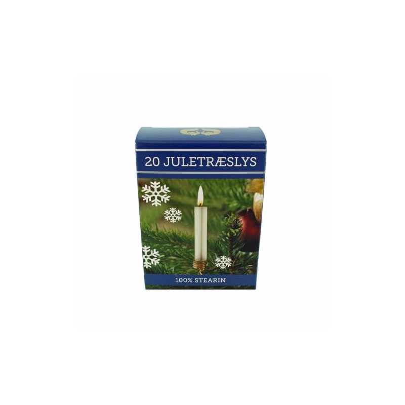 Swedish Chime Candles - 20 Pk. Julgransljus(White)