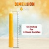 Beeswax Taper Candles 100% Natural Pure Refined Unscented and Decorative