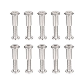 sourcing map Screw Post Fit for 5/16"(8mm) Hole Dia, Male M6x20mm Binding Bolts Leather Fastener Carbon Steel 10 Sets