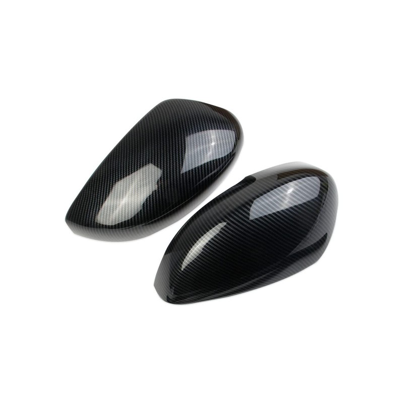 Korlot Carbon Fiber Side Door Mirror Cover Molding Trim for