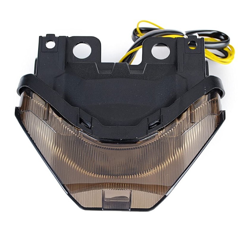MZS Motorcycle Tail Light, LED Turn Signal Integrated Blinker Smoke
