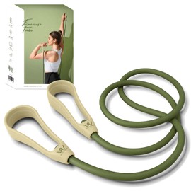 Alinco WBF113G Exercise Tube, Hard, Load 100.6 lbs (48 kg), Includes Handle, Lightweight, Compact Tube, Muscle Training, Stretching, Rehabilitation, Health Equipment, Diet Equipment, Home Use, Green