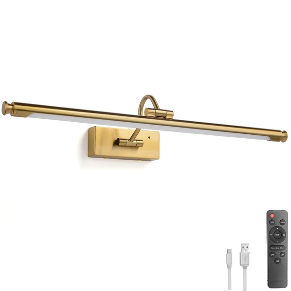 mikerkenly Wireless Picture Light, 23.6" Rechargeable LED Art Lamp with