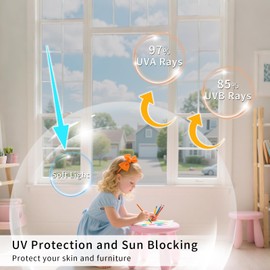 Filmgoo Window Privacy Film One Way Daytime Mirror Tint Treatments UV Heat Control Sun Block Glass Door Covering Reflective Window Film (Silver, 11.8 Inch x 7.2 Feet)